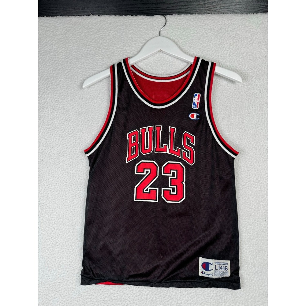 VTG Chicago Bulls Champion Reversible Jersey #23 Michael Jordan Youth L 14-16